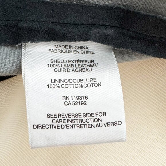 Helmut Lang Blue/Grey Lambskin Nubuck Leggings, size 0 - Picture 7 of 13